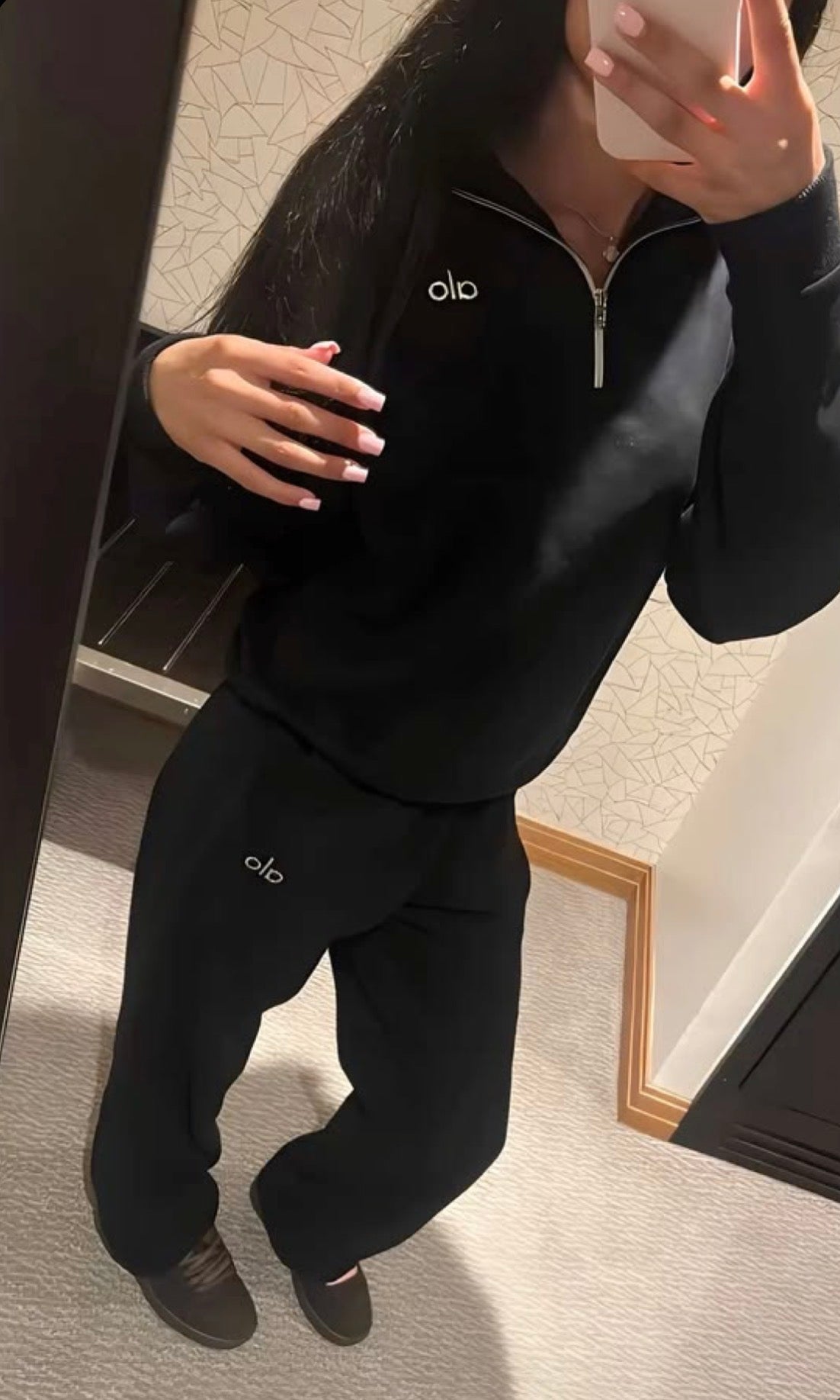 Ensemble Sweat Demi-Zip & Jogging Straight Leg